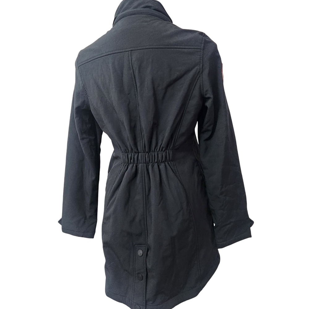 Black Softshell Long Womens Jacket Canada Weathergear - Picture 4 of 12